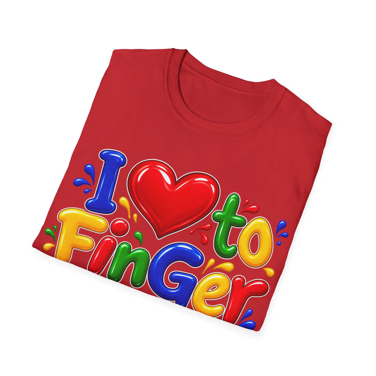 I love to fingerpaint Unisex Softstyle T-Shirt