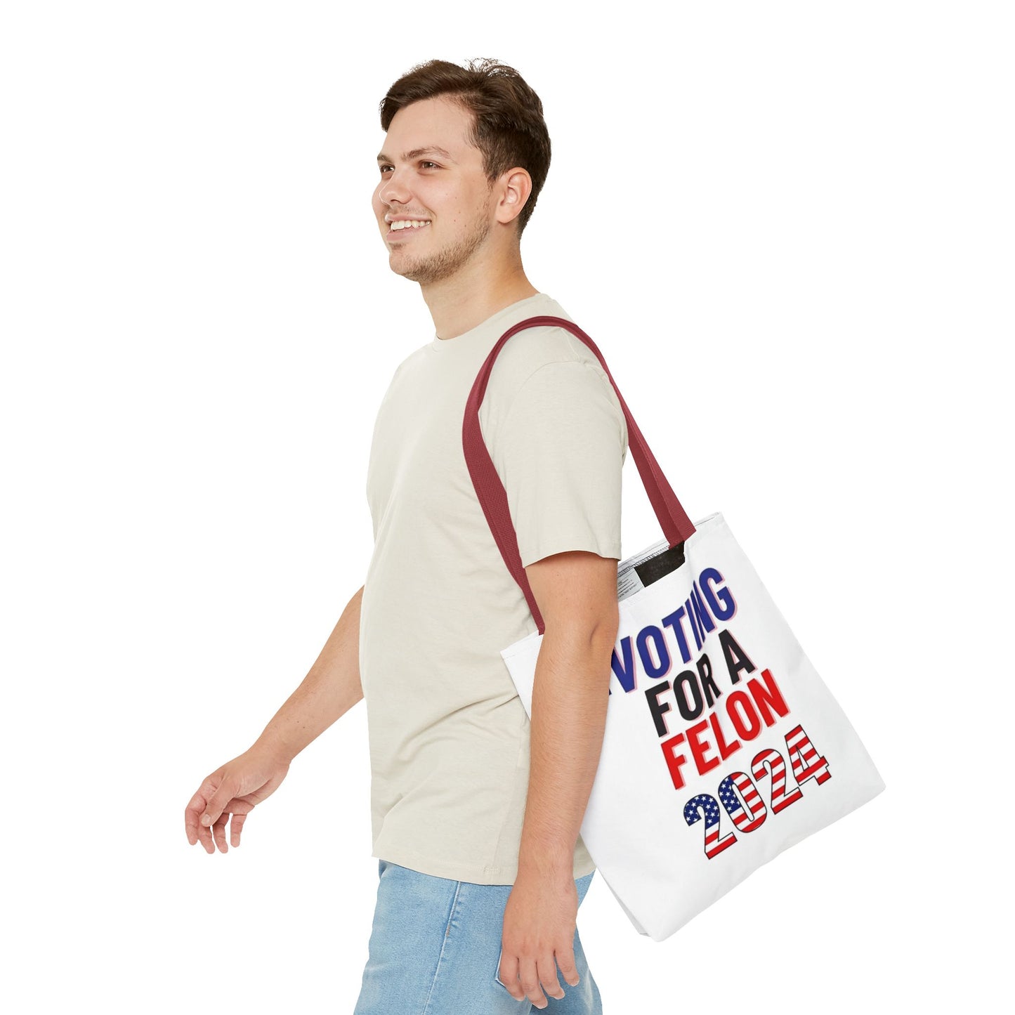 Voting for a Felon 2024 Tote Bag (AOP)