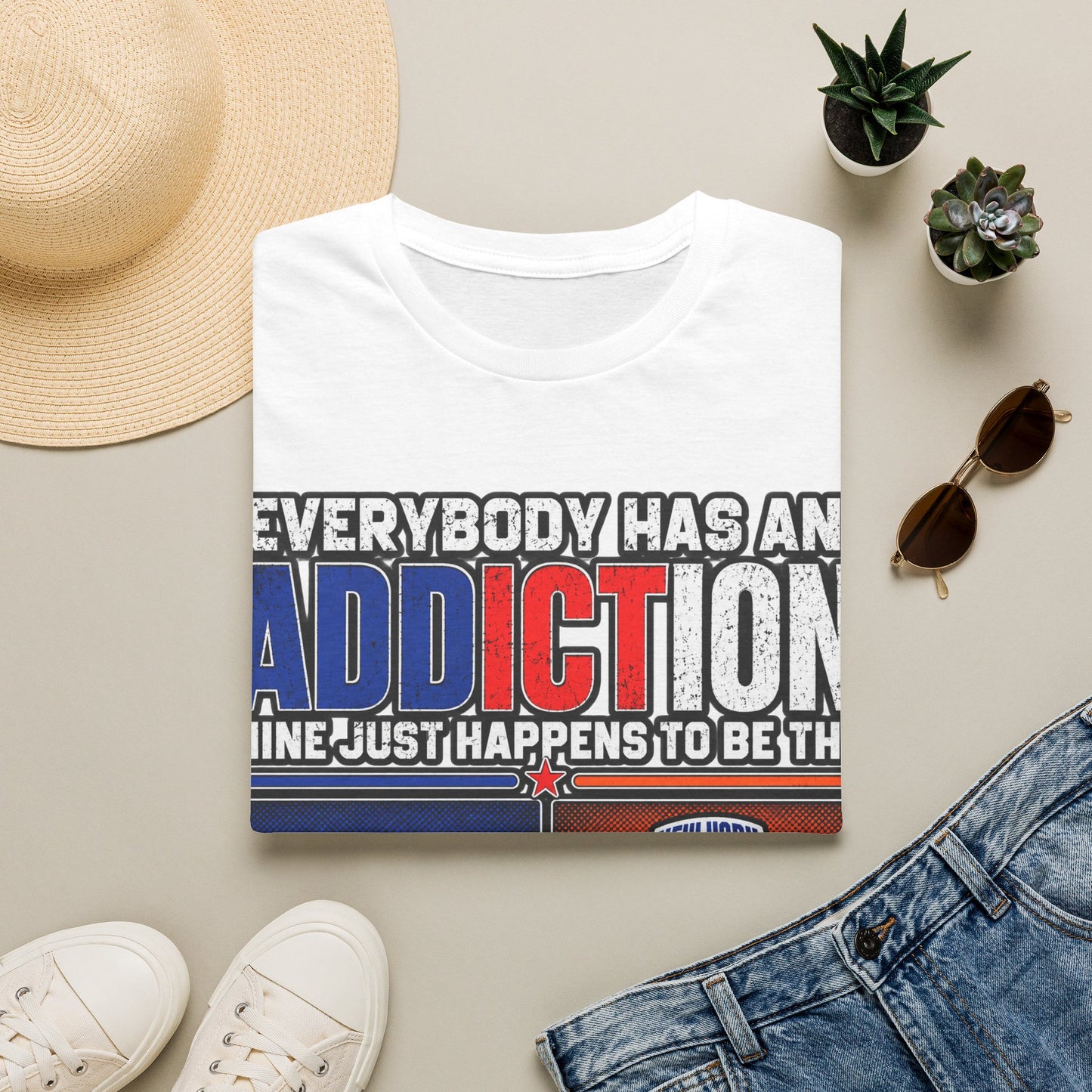Everybody has an addiction, nyg, nyk Unisex Softstyle T-Shirt