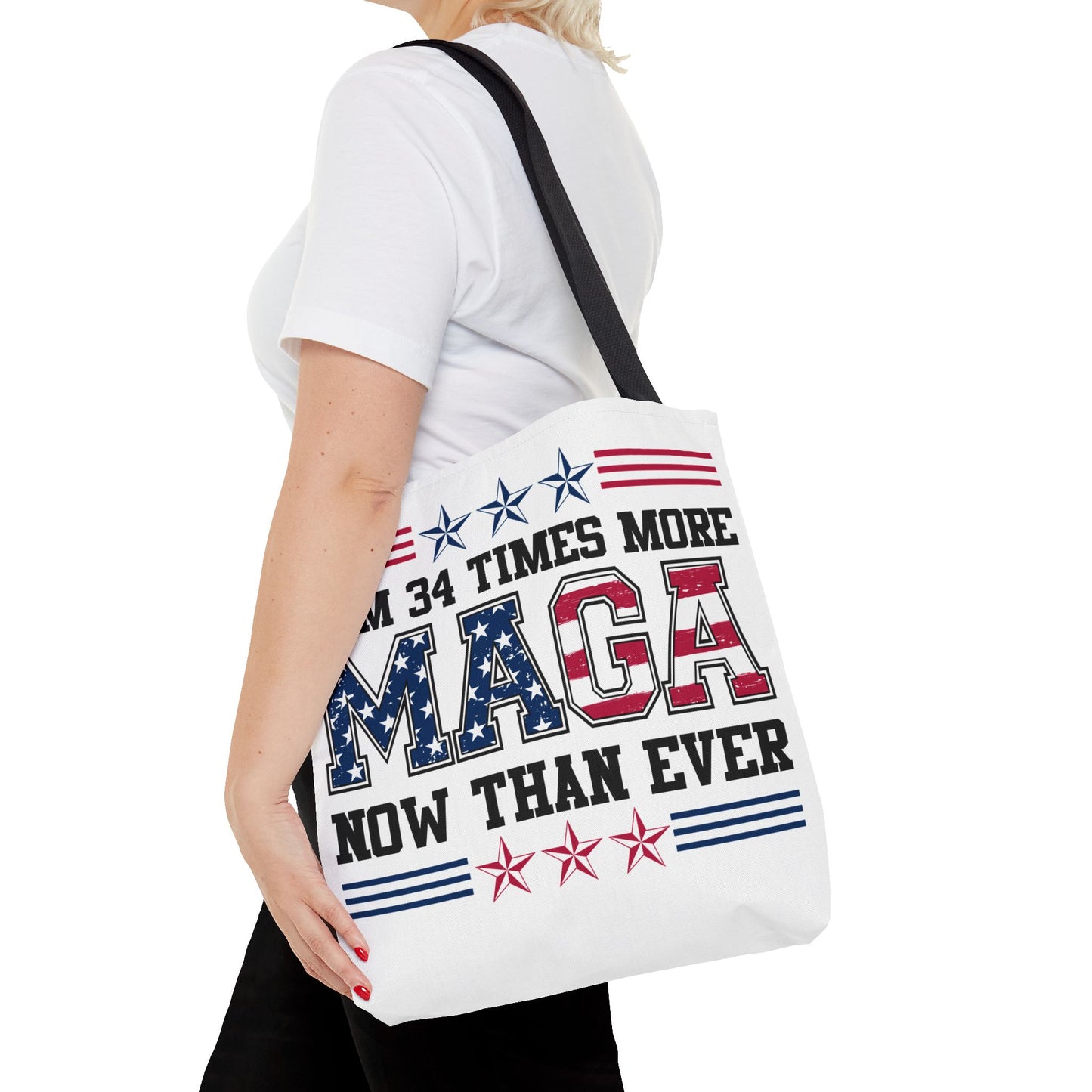 I am 34 times more maga Tote Bag (AOP)