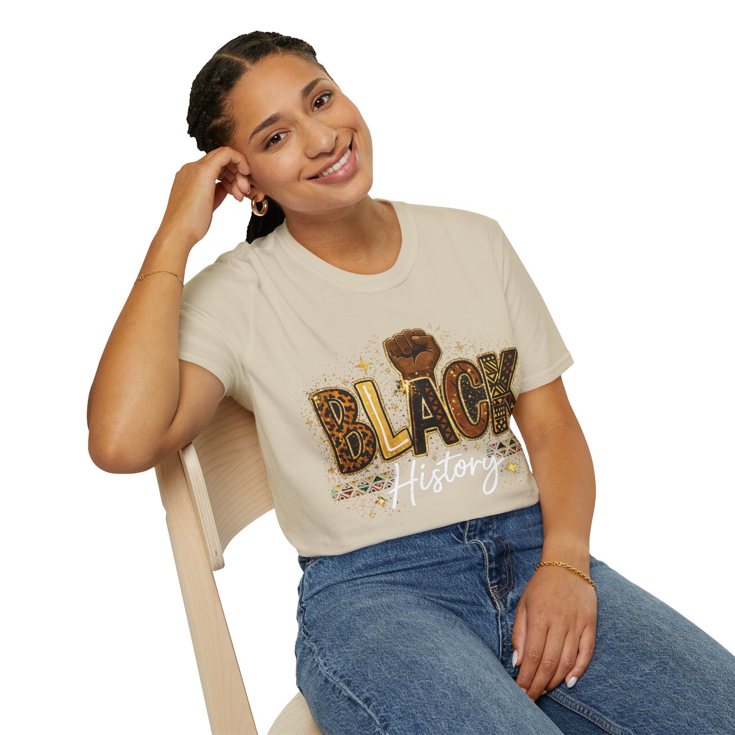 Black History Fist Unisex Softstyle T-Shirt