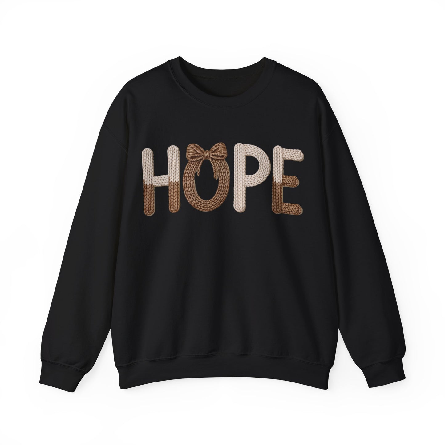Hope Faux Yarn Unisex Heavy Blend™ Crewneck Sweatshirt