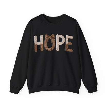 Hope Faux Yarn Unisex Heavy Blend™ Crewneck Sweatshirt