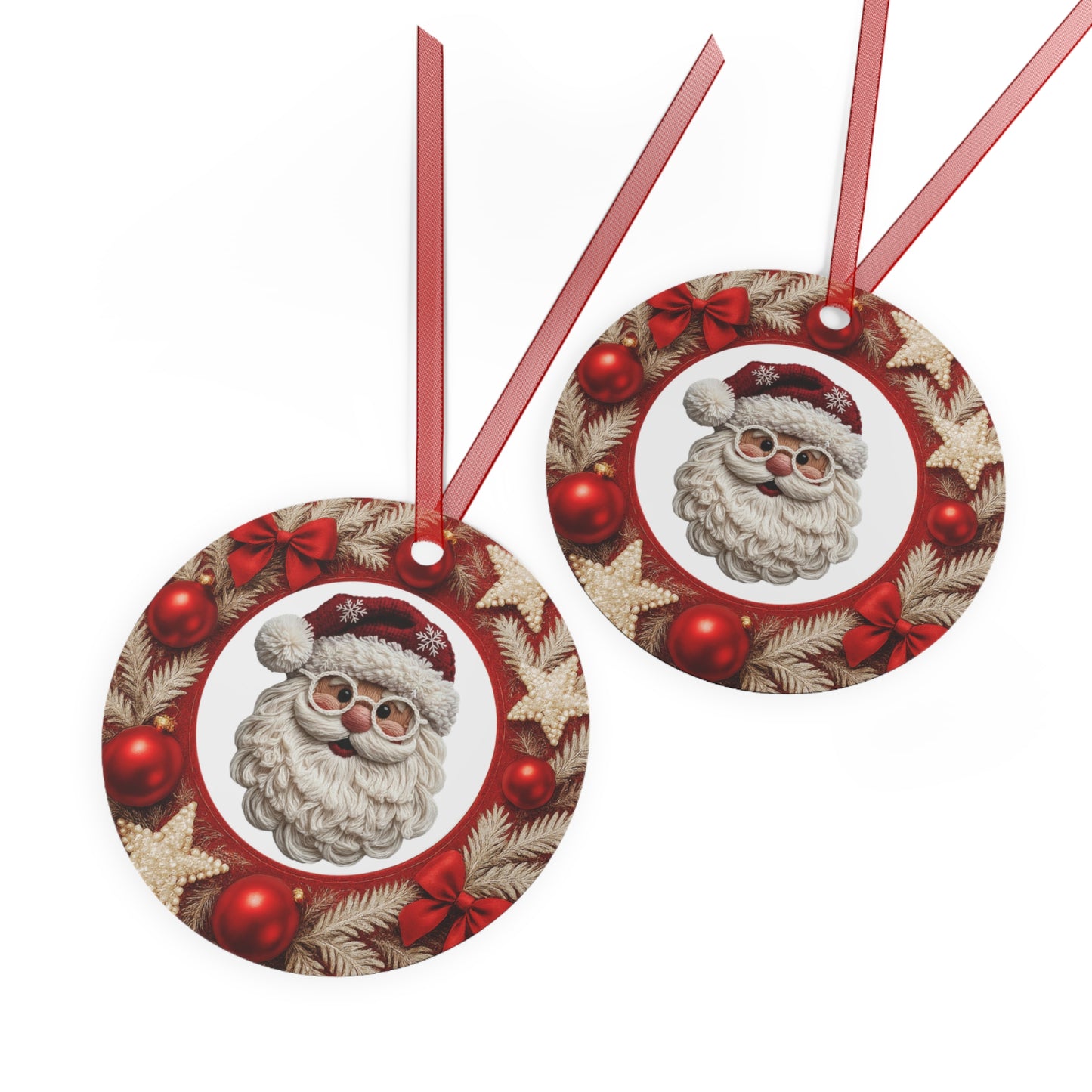 Customizable Christmas Metal Ornaments