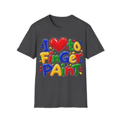I love to fingerpaint Unisex Softstyle T-Shirt