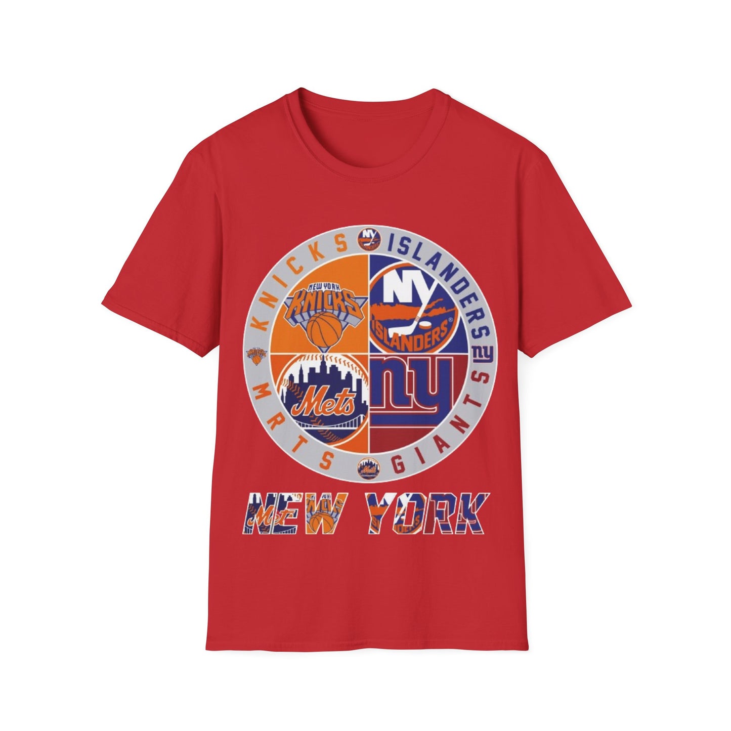 NY sports teams nyk nyi nyg nym Unisex Softstyle T-Shirt