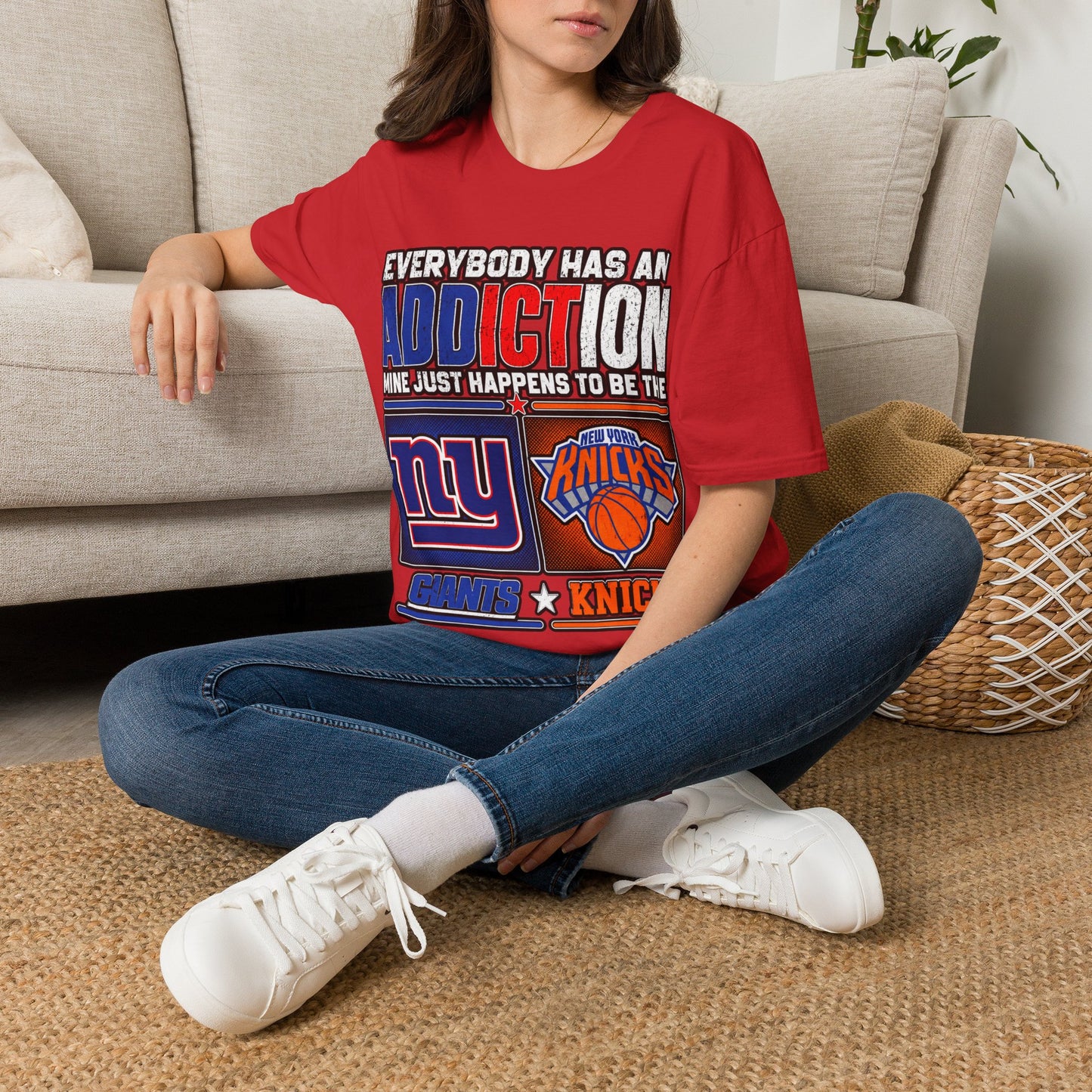Everybody has an addiction, nyg, nyk Unisex Softstyle T-Shirt