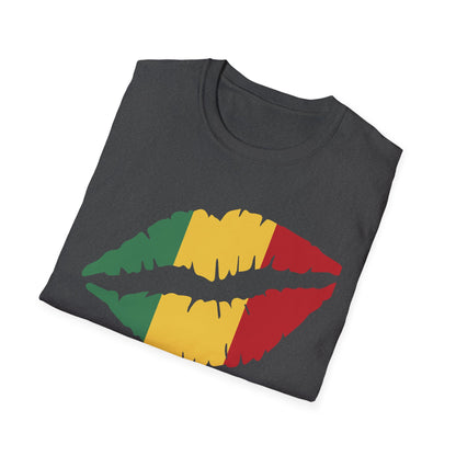 Rasta Kiss Unisex Softstyle T-Shirt | Festival Apparel, Casual Wear, Gift for Her, Travel Clothing, Summer Outfit