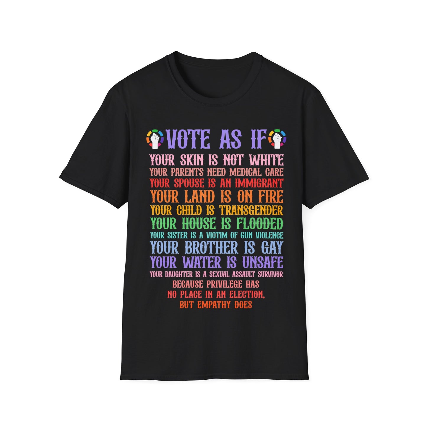 Vote as if...Unisex Softstyle T-Shirt