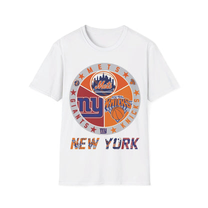 NY sports teams nyg nym nyk Unisex Softstyle T-Shirt