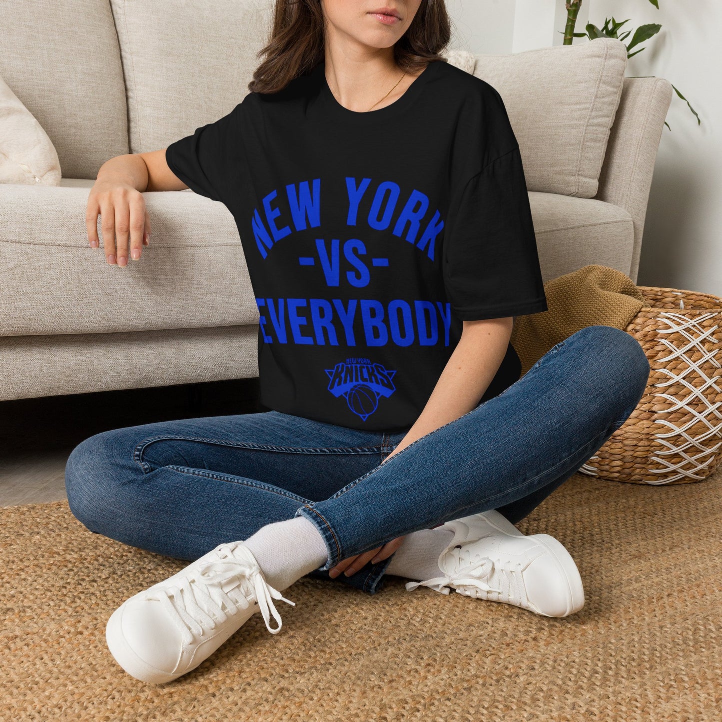 New York vs Everybody Blue Unisex Softstyle T-Shirt