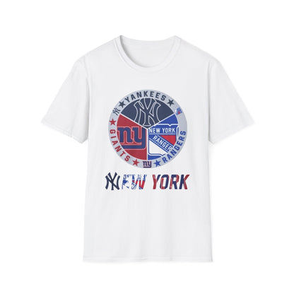 New York sports teams nyy nyg nyr Unisex Softstyle T-Shirt