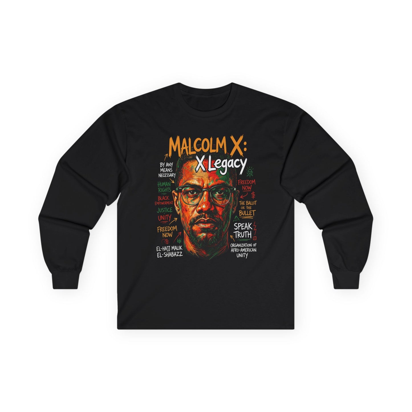 Malcolm X Unisex Ultra Cotton Long Sleeve Tee