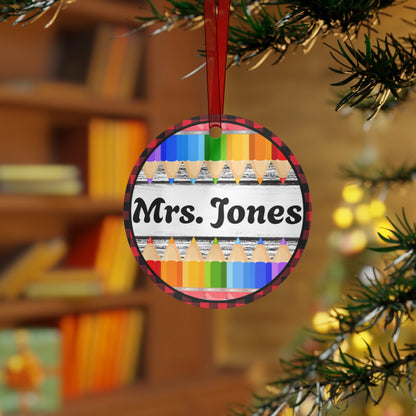 Teacher/pencils Metal Ornaments