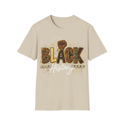 Black History Fist Unisex Softstyle T-Shirt