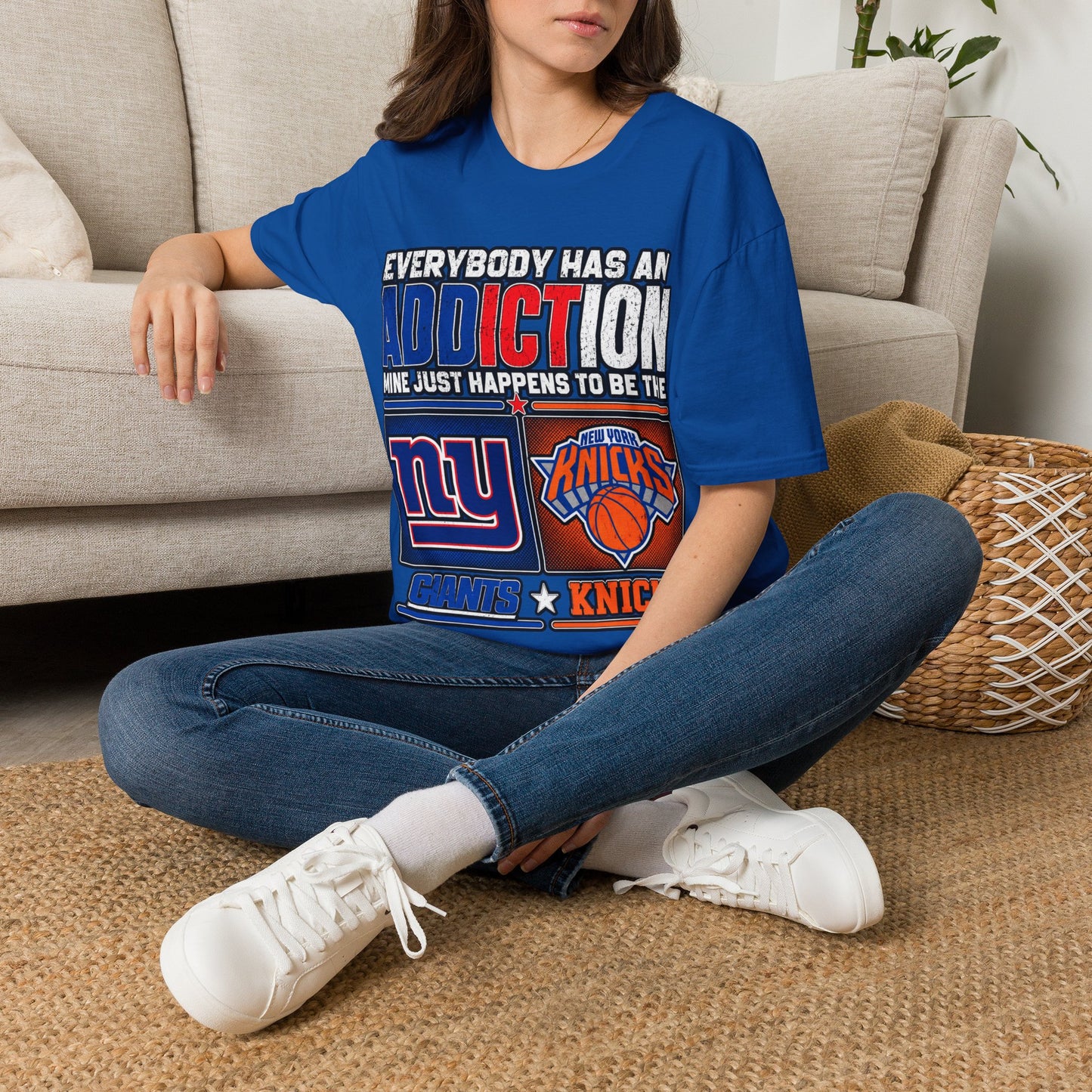 Everybody has an addiction, nyg, nyk Unisex Softstyle T-Shirt