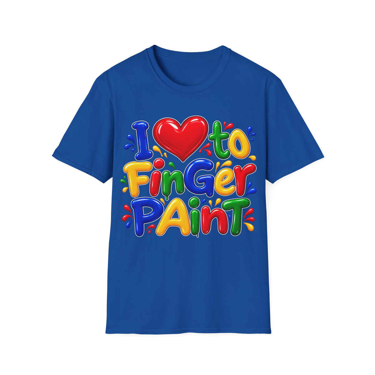 I love to fingerpaint Unisex Softstyle T-Shirt
