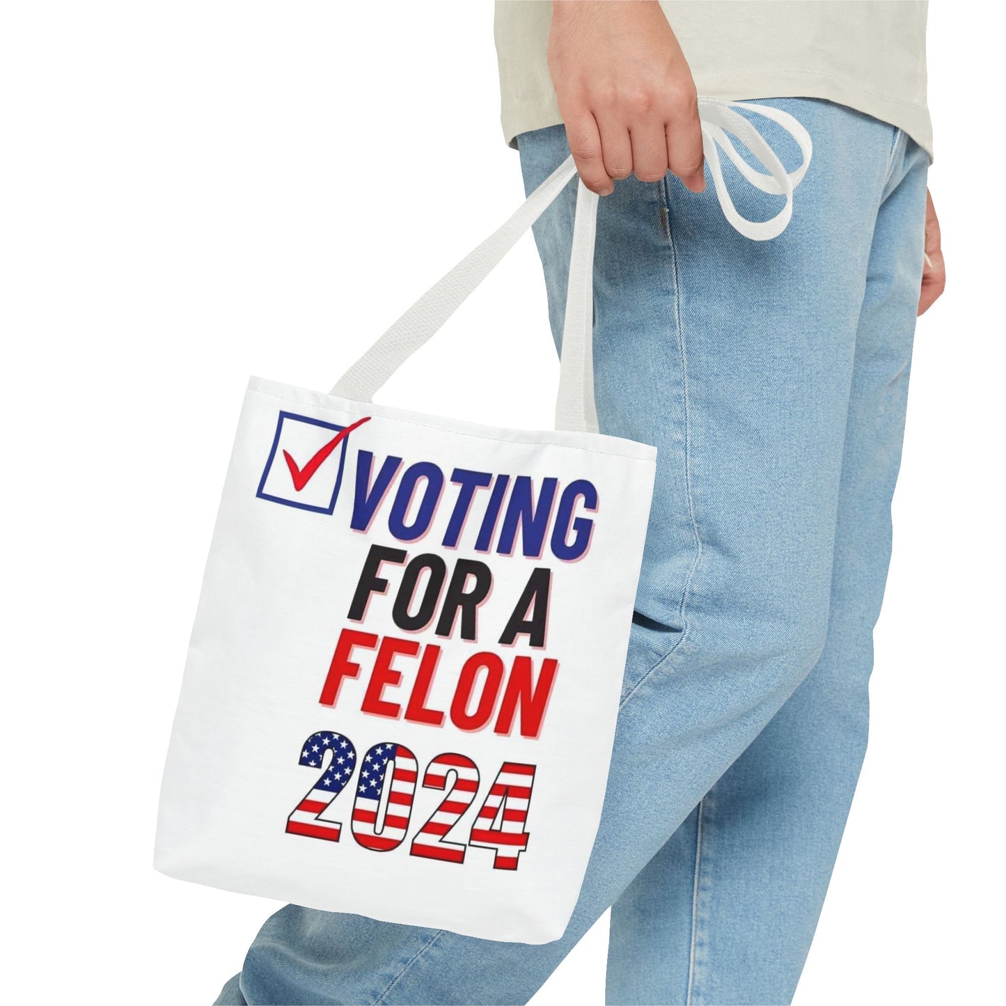 Voting for a Felon 2024 Tote Bag (AOP)