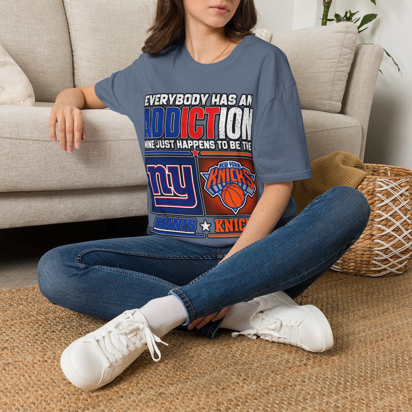 Everybody has an addiction, nyg, nyk Unisex Softstyle T-Shirt