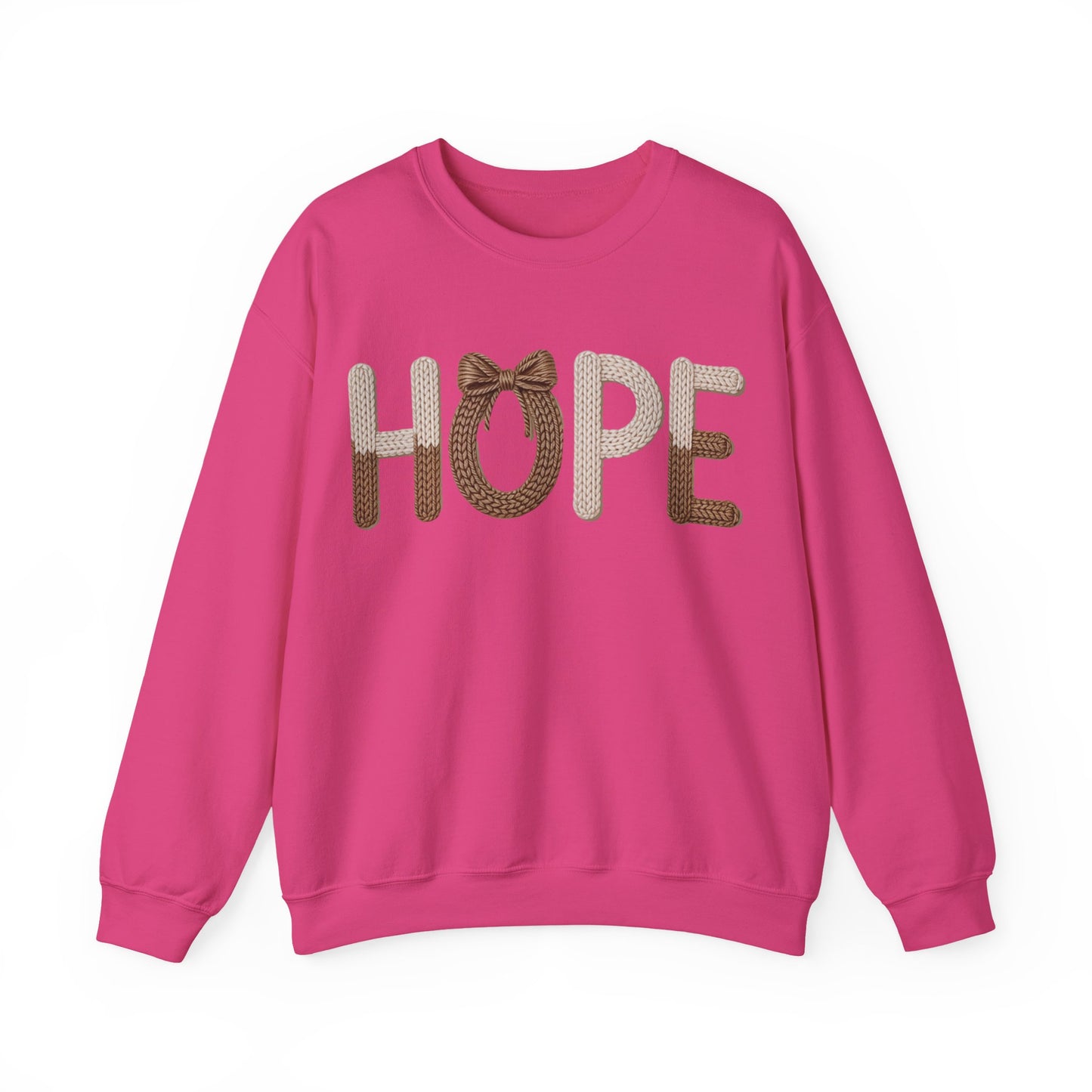 Hope Faux Yarn Unisex Heavy Blend™ Crewneck Sweatshirt