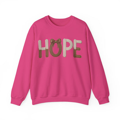 Hope Faux Yarn Unisex Heavy Blend™ Crewneck Sweatshirt