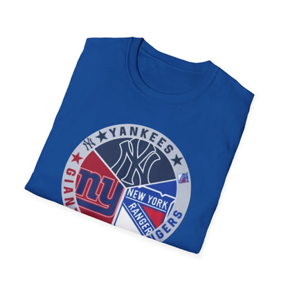 New York sports teams nyy nyg nyr Unisex Softstyle T-Shirt