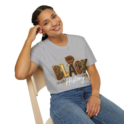 Black History Fist Unisex Softstyle T-Shirt