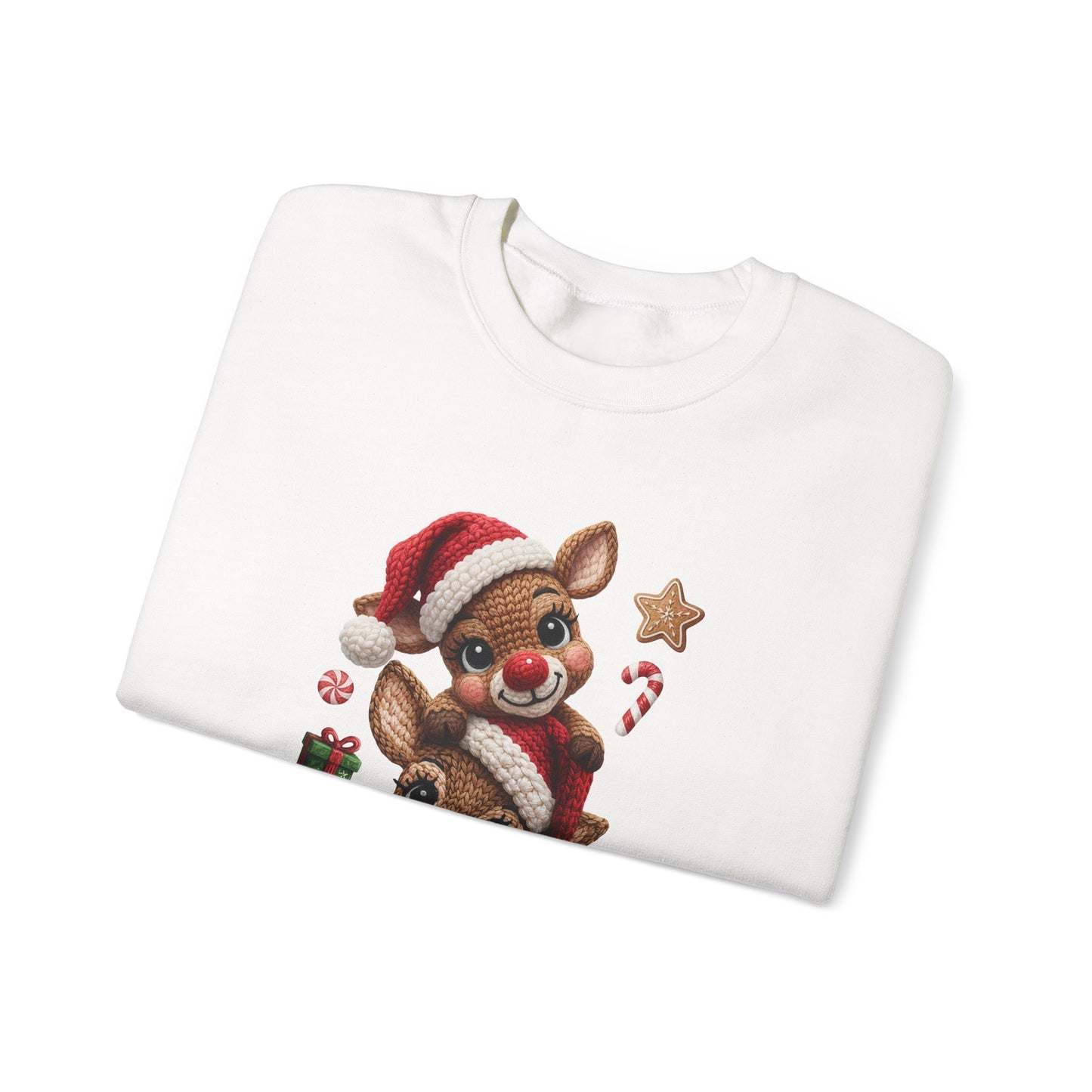 Cute Yarn Reindeer Unisex Heavy Blend™ Crewneck Sweatshirt