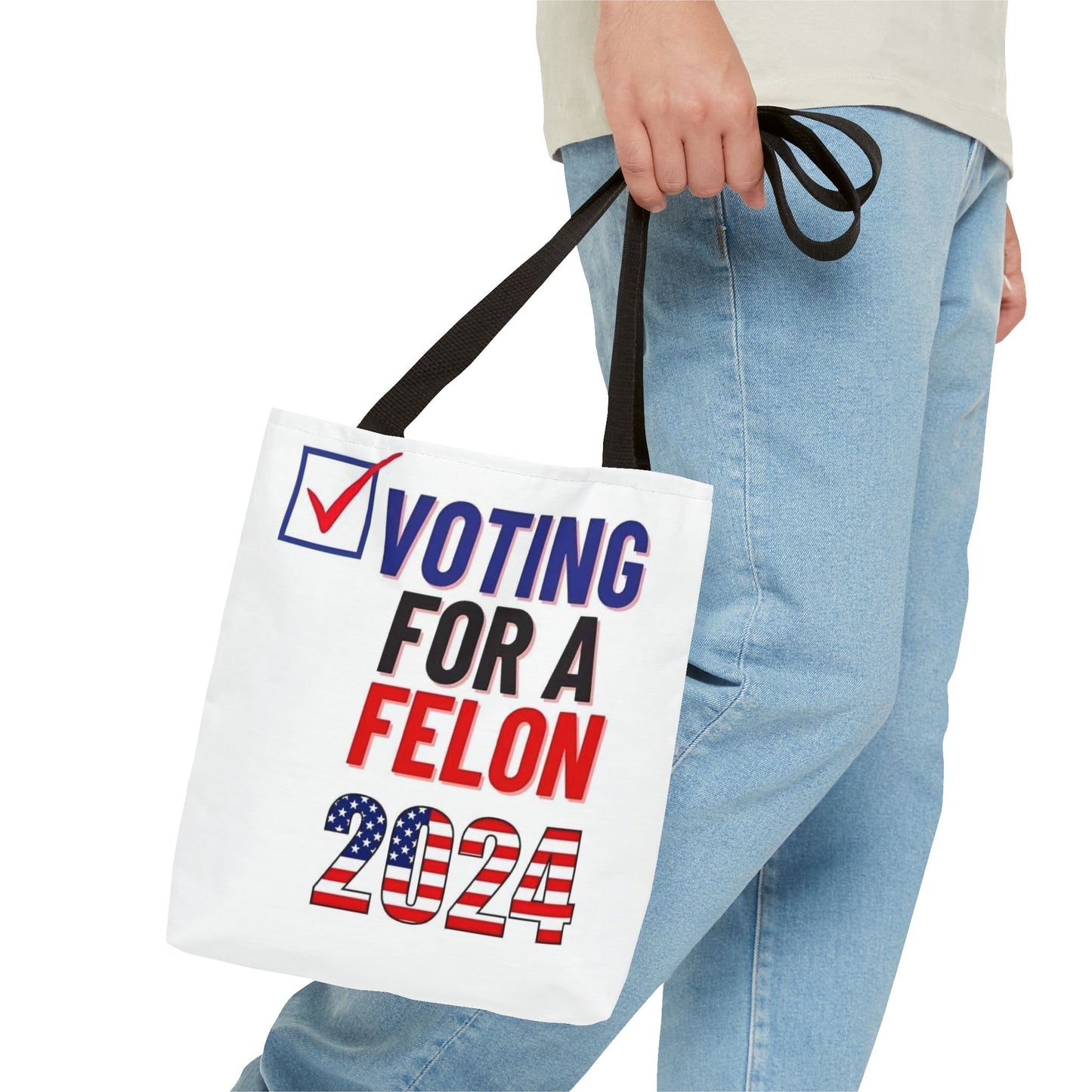 Voting for a Felon 2024 Tote Bag (AOP)