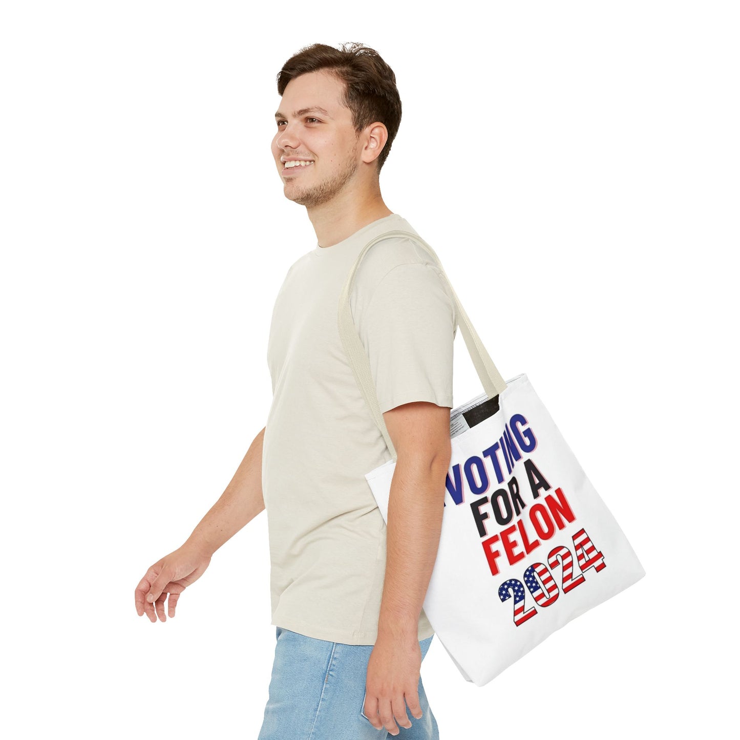 Voting for a Felon 2024 Tote Bag (AOP)