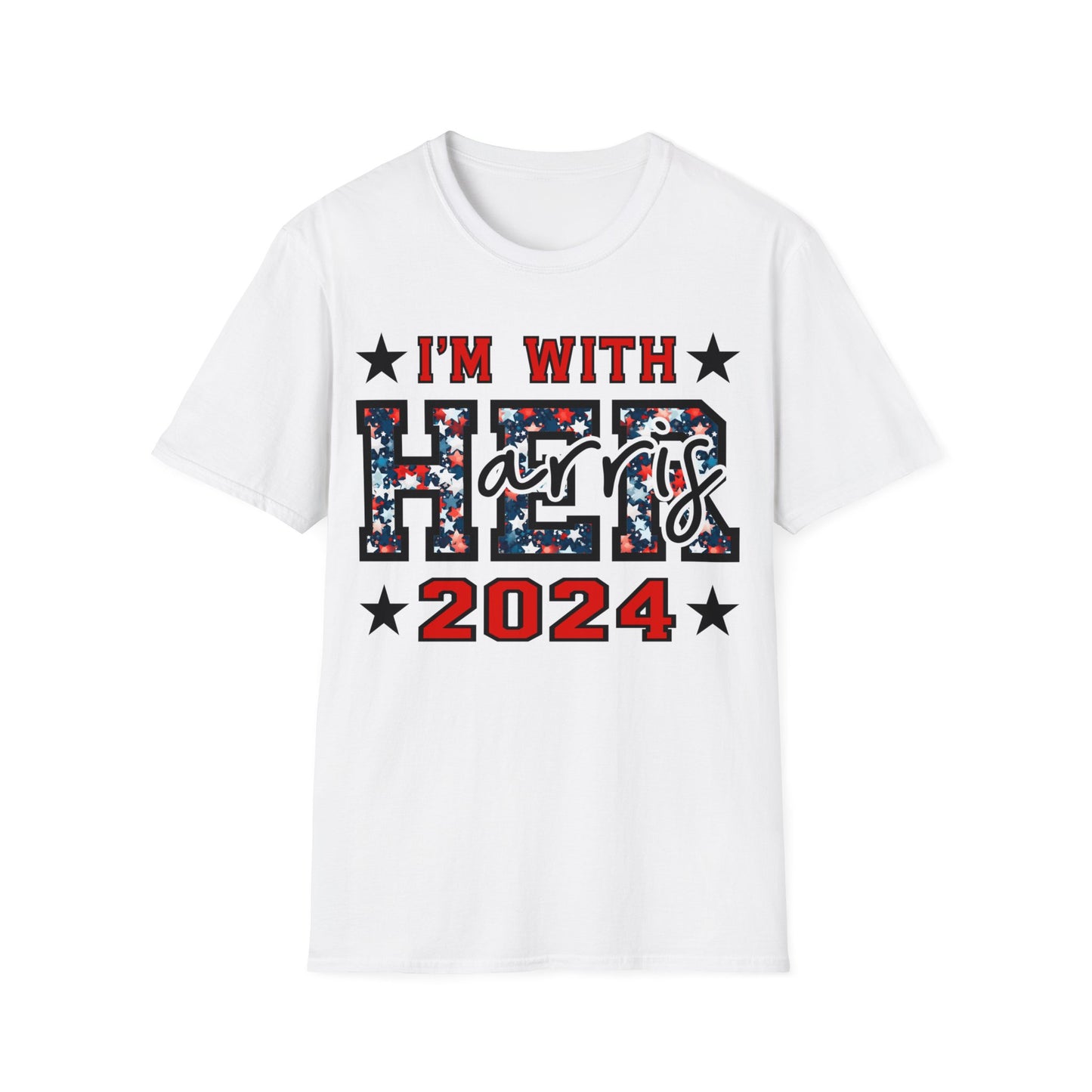 I'm with her 2024 Unisex Softstyle T-Shirt