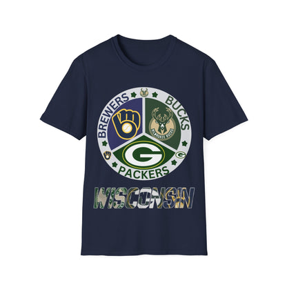 Wisconsin sports teams Unisex Softstyle T-Shirt