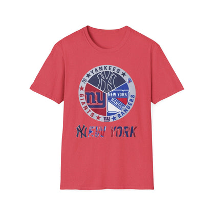 New York sports teams nyy nyg nyr Unisex Softstyle T-Shirt