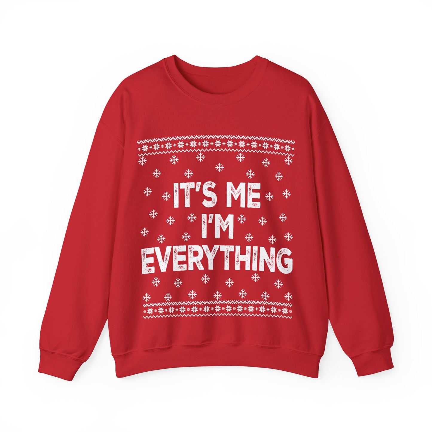 It's me, I'm everything white Unisex Heavy Blend™ Crewneck Sweatshirt