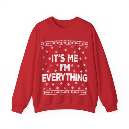 It's me, I'm everything white Unisex Heavy Blend™ Crewneck Sweatshirt