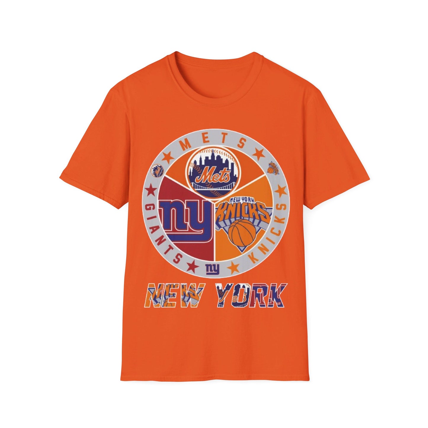 NY sports teams nyg nym nyk Unisex Softstyle T-Shirt