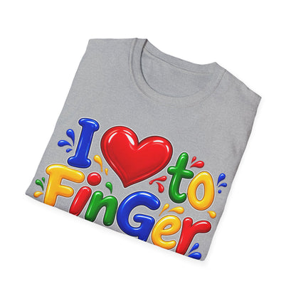 I love to fingerpaint Unisex Softstyle T-Shirt