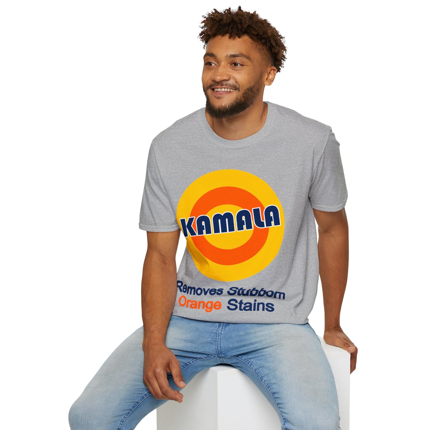 Kamala removes stubborn orange stain Unisex Softstyle T-Shirt