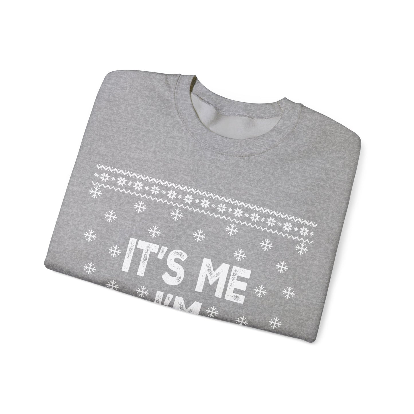 It's me, I'm everything white Unisex Heavy Blend™ Crewneck Sweatshirt