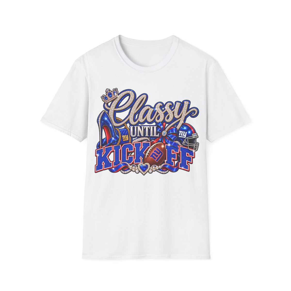 Classy until kickoff, ny Unisex Softstyle T-Shirt