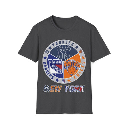 NY sports teams nyy nyk nyr Unisex Softstyle T-Shirt