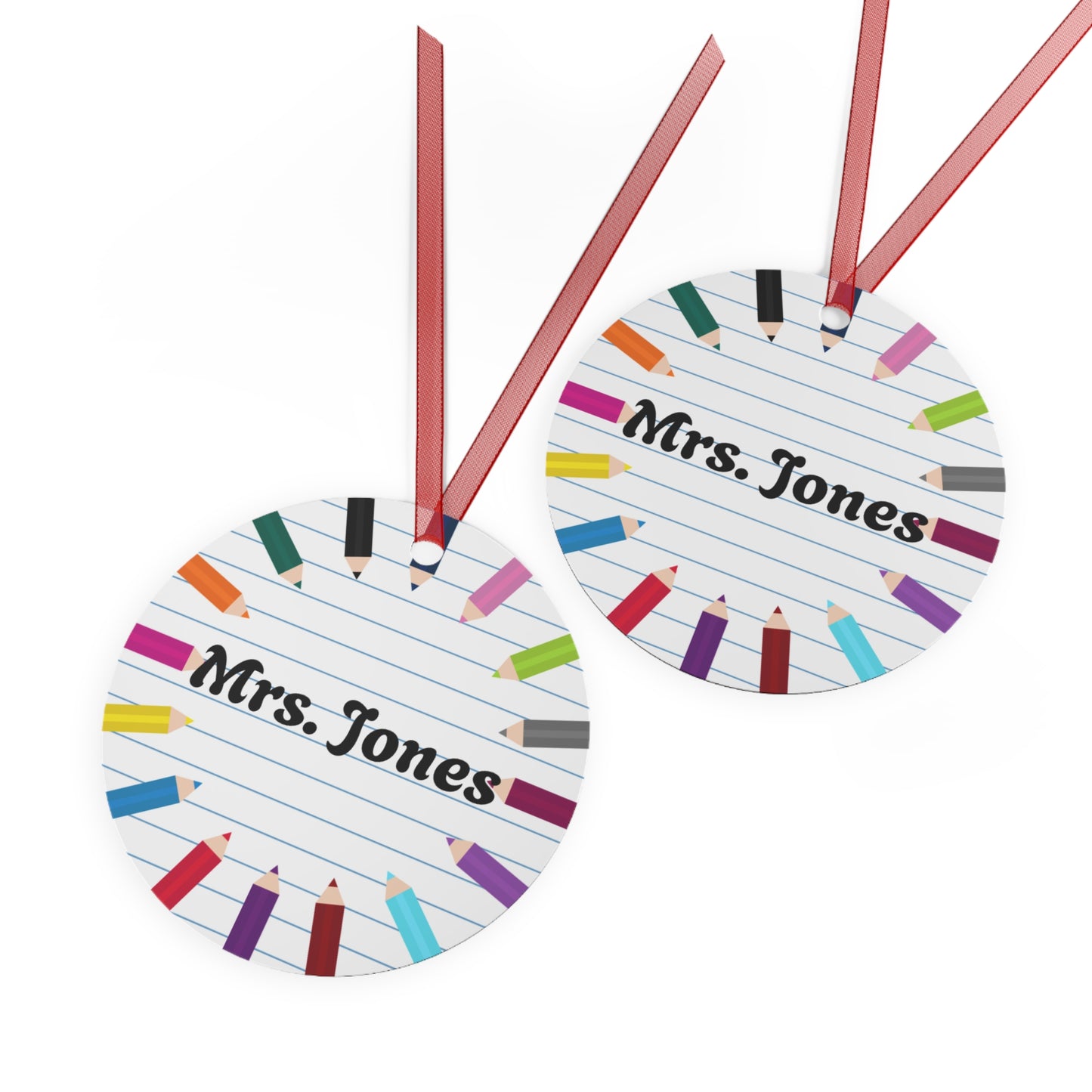 Teacher Metal Ornaments