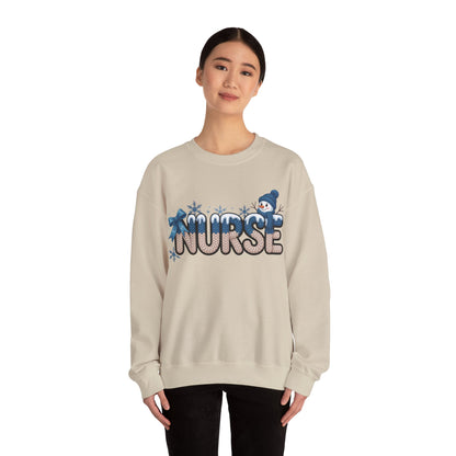 Nurse Snowman Unisex Heavy Blend™ Crewneck Sweatshirt