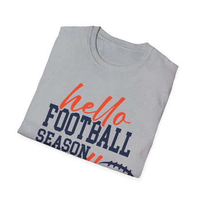 Hello football goodbye husband Unisex Softstyle T-Shirt