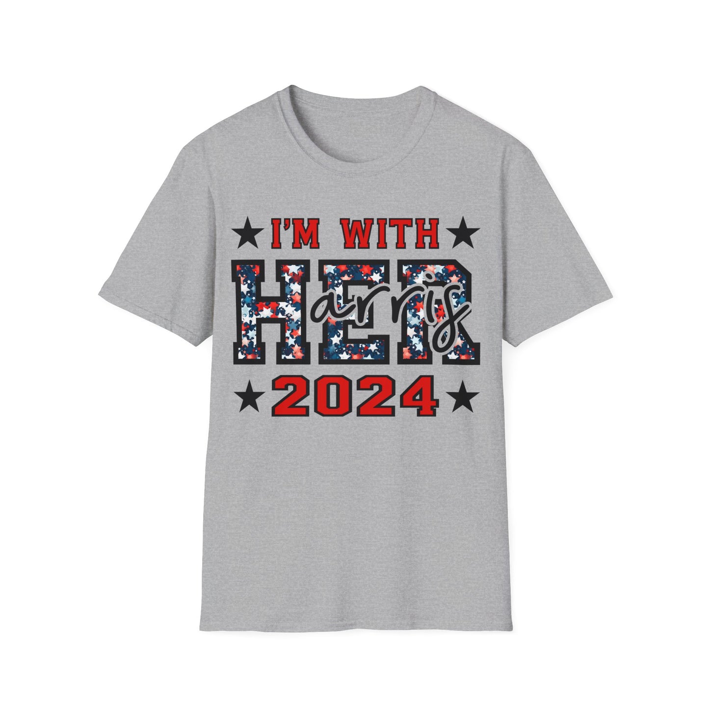 I'm with her 2024 Unisex Softstyle T-Shirt