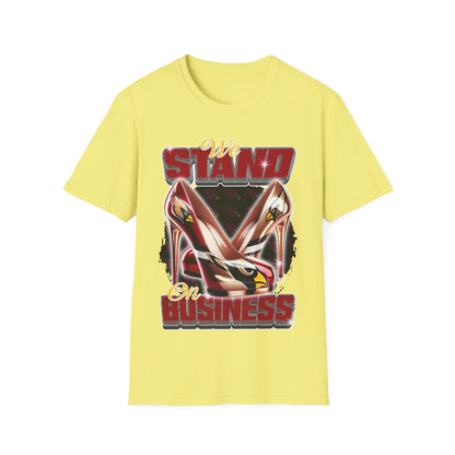 Stand on Business card Unisex Softstyle T-Shirt