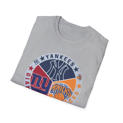 NY sports, nyk nyg nyyUnisex Softstyle T-Shirt