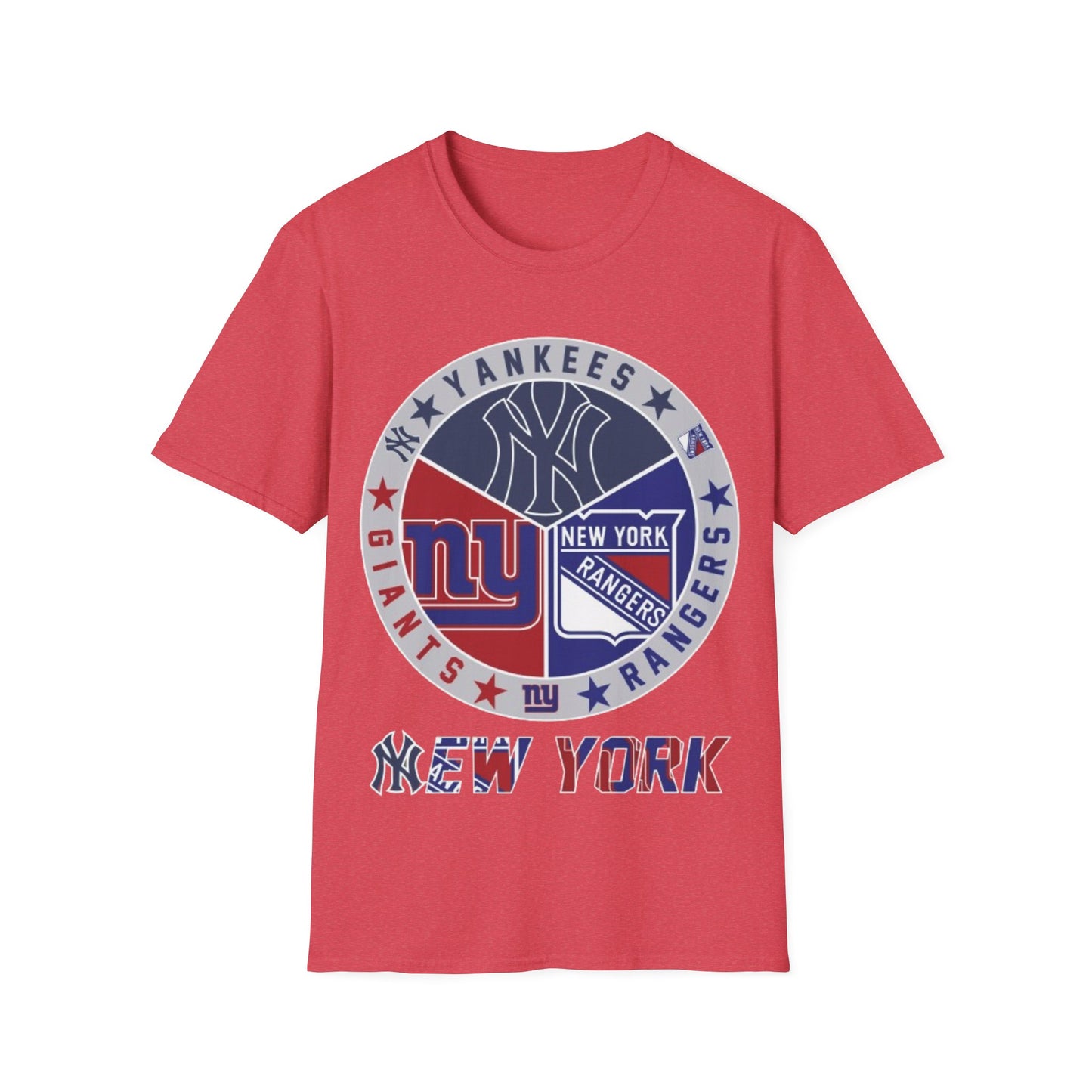 NY sports teams nyy nyg nyr Unisex Softstyle T-Shirt