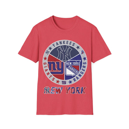 NY sports teams nyy nyg nyr Unisex Softstyle T-Shirt