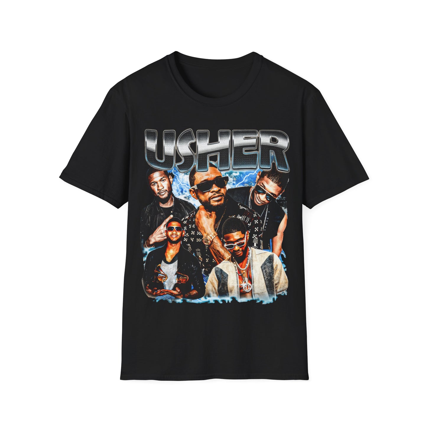 Usher Collage Unisex Softstyle T-Shirt